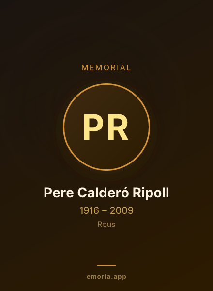 Memorial portrait of Pere Calderó Ripoll