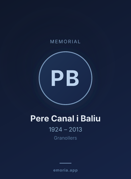 Memorial portrait of Pere Canal i Baliu