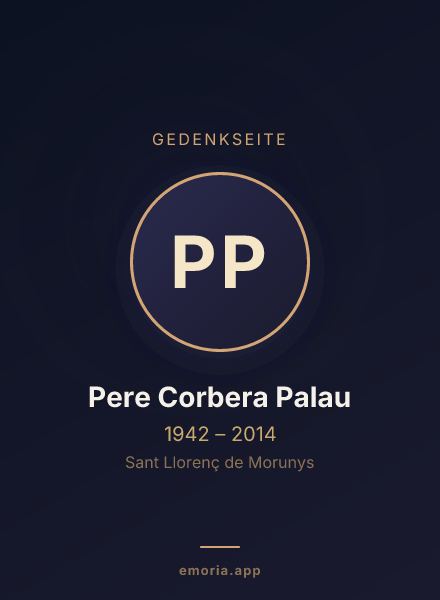 Gedenkportrait von Pere Corbera Palau