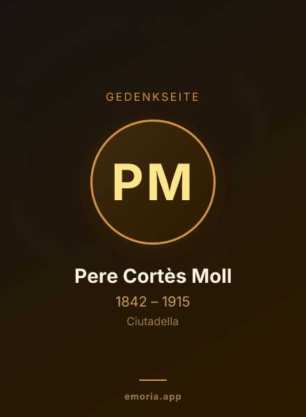 Gedenkportrait von Pere Cortès Moll