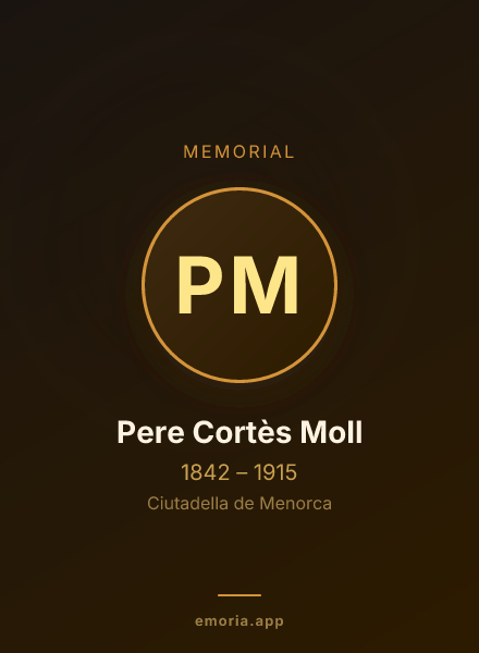 Memorial portrait of Pere Cortès Moll