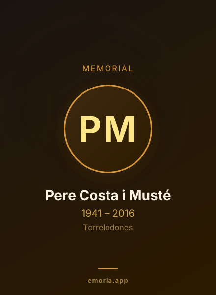 Memorial portrait of Pere Costa i Musté