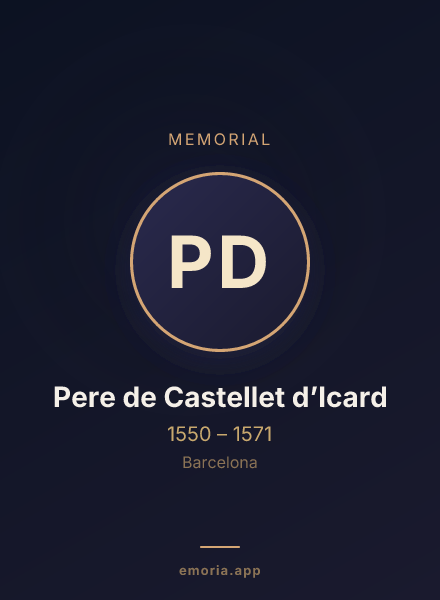 Memorial portrait of Pere de Castellet d’Icard