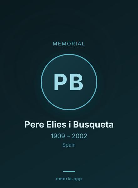 Memorial portrait of Pere Elies i Busqueta