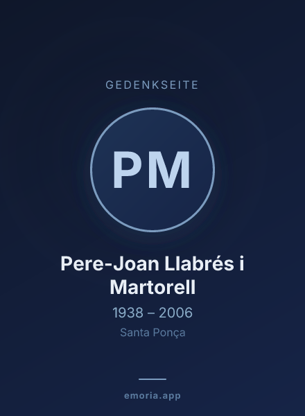 Gedenkportrait von Pere-Joan Llabrés i Martorell