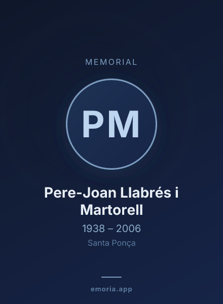 Memorial portrait of Pere-Joan Llabrés i Martorell