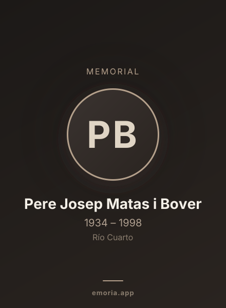 Memorial portrait of Pere Josep Matas i Bover