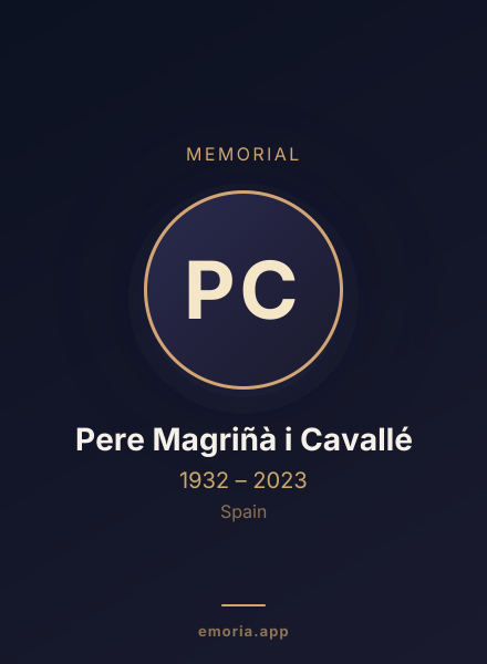 Memorial portrait of Pere Magriñà i Cavallé