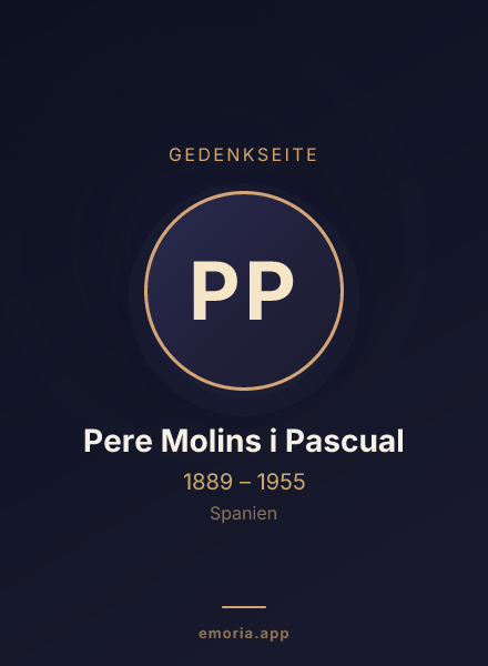 Gedenkportrait von Pere Molins i Pascual