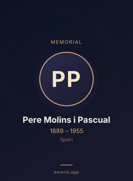 Memorial portrait of Pere Molins i Pascual