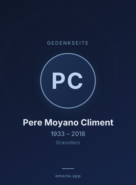Gedenkportrait von Pere Moyano Climent