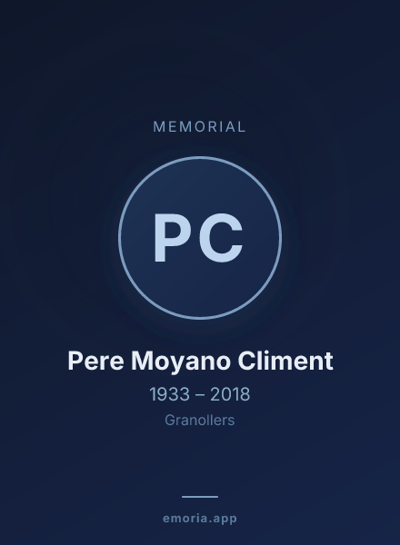 Memorial portrait of Pere Moyano Climent