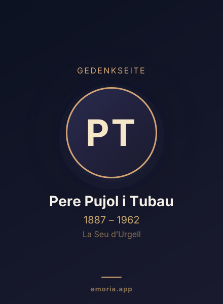 Gedenkportrait von Pere Pujol i Tubau