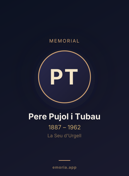 Memorial portrait of Pere Pujol i Tubau