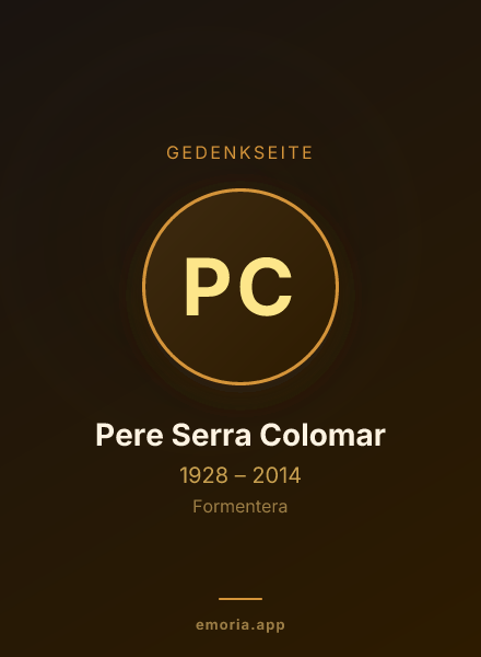 Gedenkportrait von Pere Serra Colomar