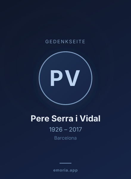Gedenkportrait von Pere Serra i Vidal