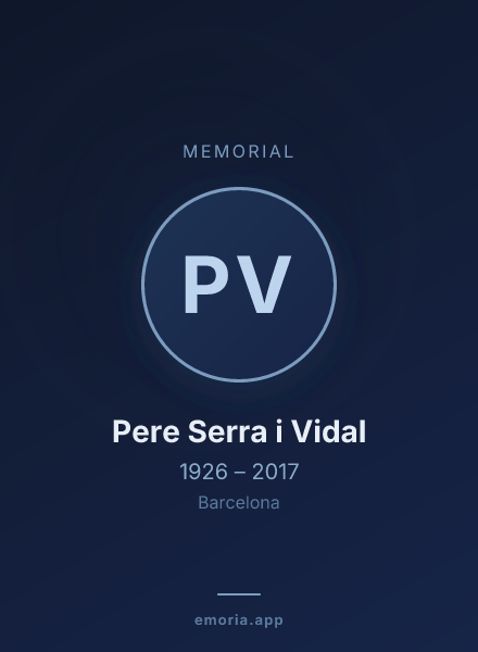 Memorial portrait of Pere Serra i Vidal