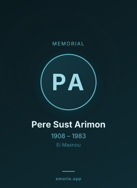 Memorial portrait of Pere Sust Arimon