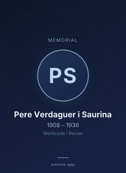 Memorial portrait of Pere Verdaguer i Saurina