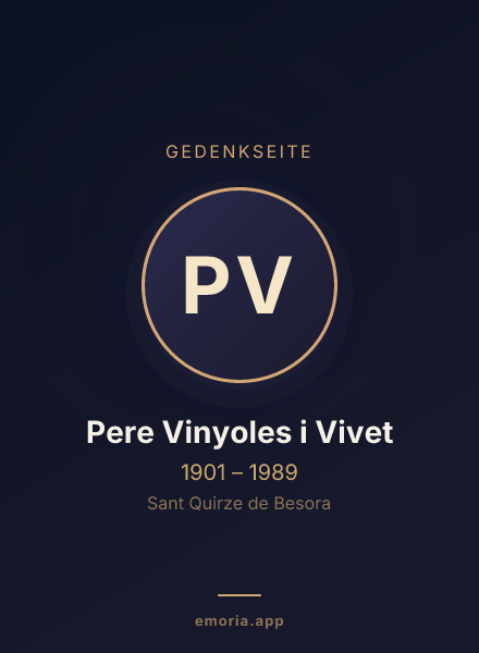 Gedenkportrait von Pere Vinyoles i Vivet