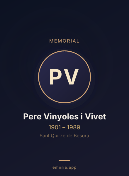 Memorial portrait of Pere Vinyoles i Vivet