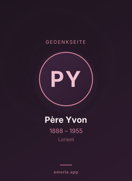 Gedenkportrait von Père Yvon