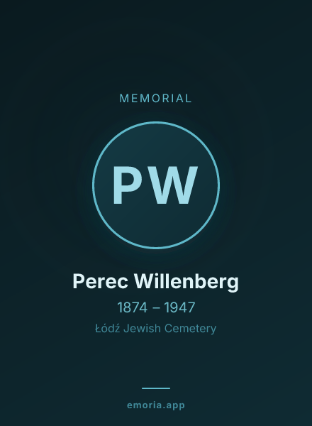 Memorial portrait of Perec Willenberg