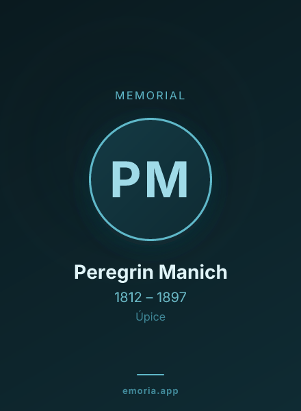 Memorial portrait of Peregrin Manich