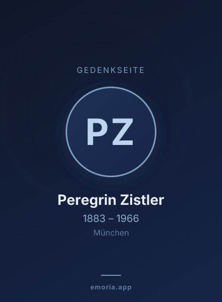 Gedenkportrait von Peregrin Zistler