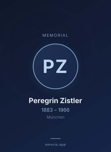 Memorial portrait of Peregrin Zistler