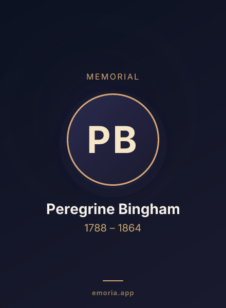 Memorial portrait of Peregrine Bingham