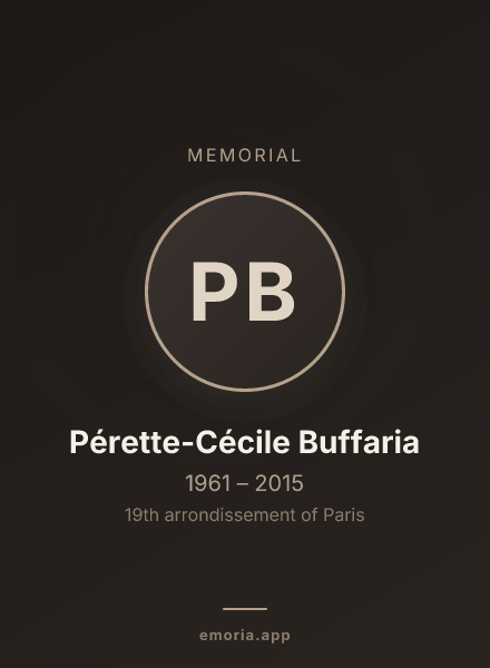 Memorial portrait of Pérette-Cécile Buffaria