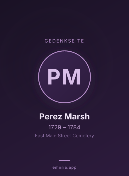Gedenkportrait von Perez Marsh