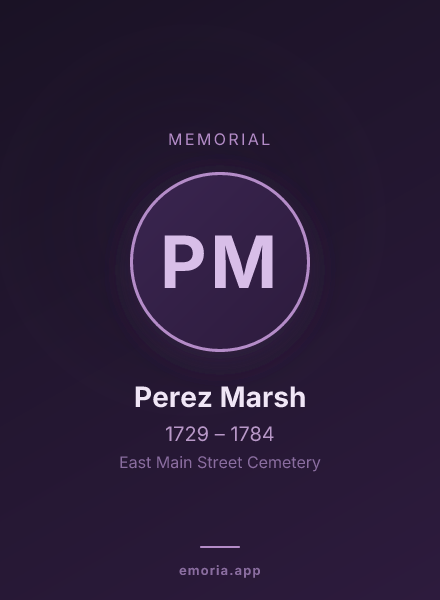 Memorial portrait of Perez Marsh