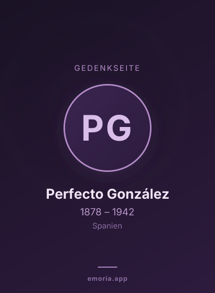 Gedenkportrait von Perfecto González