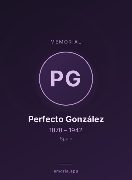 Memorial portrait of Perfecto González