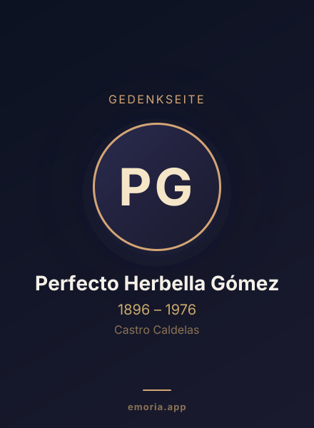 Gedenkportrait von Perfecto Herbella Gómez