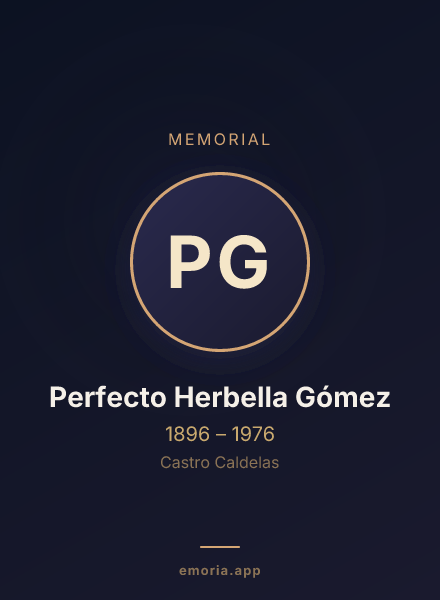 Memorial portrait of Perfecto Herbella Gómez
