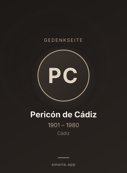 Gedenkportrait von Pericón de Cádiz