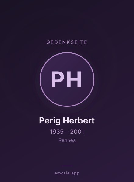 Gedenkportrait von Perig Herbert