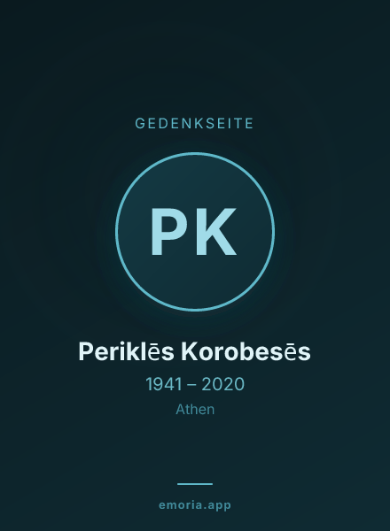 Gedenkportrait von Periklēs Korobesēs