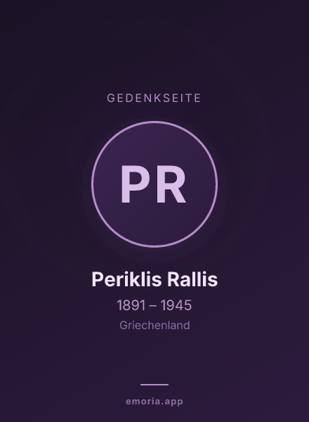 Gedenkportrait von Periklis Rallis