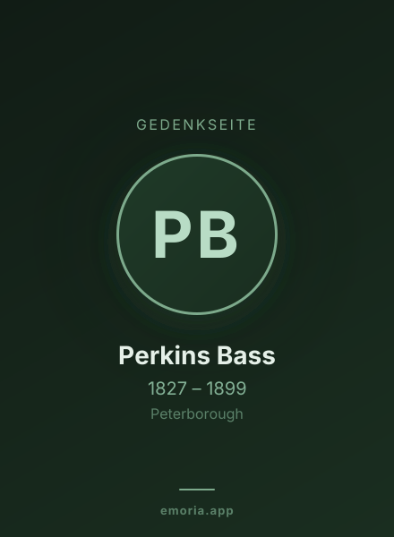 Gedenkportrait von Perkins Bass