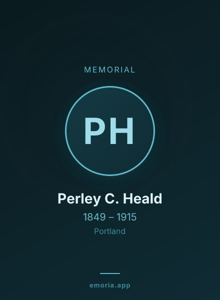 Memorial portrait of Perley C. Heald
