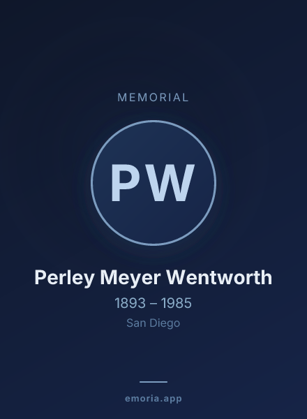 Memorial portrait of Perley Meyer Wentworth