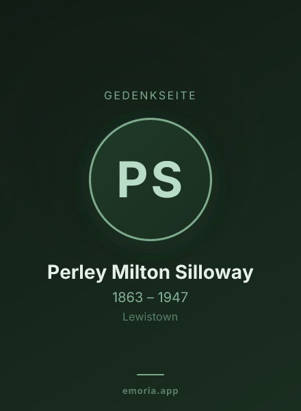 Gedenkportrait von Perley Milton Silloway