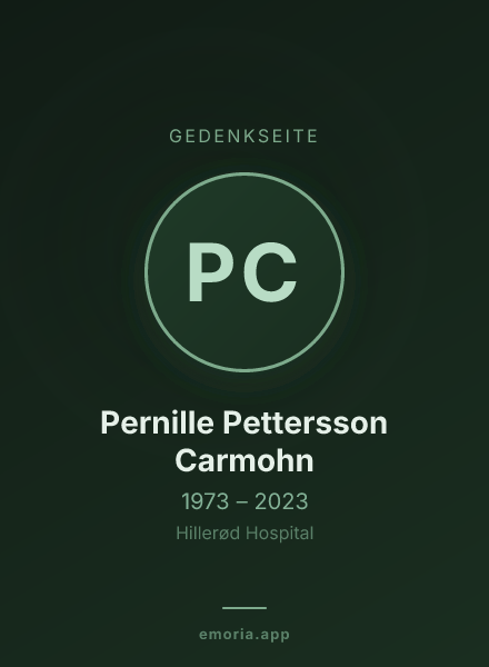 Gedenkportrait von Pernille Pettersson Carmohn