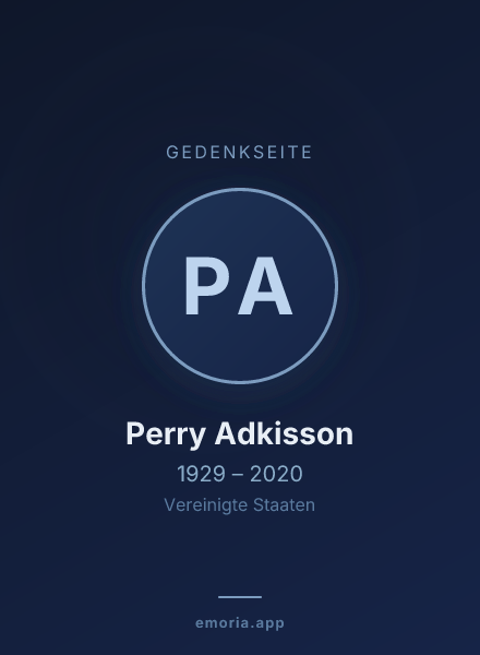 Gedenkportrait von Perry Adkisson