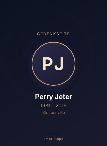 Gedenkportrait von Perry Jeter