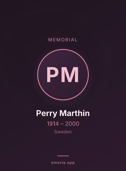 Memorial portrait of Perry Marthin